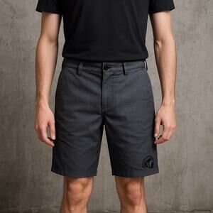 Metal Mulisha Chino Walk Shorts Size 34 Gray Pockets Embroidered Logo Skater